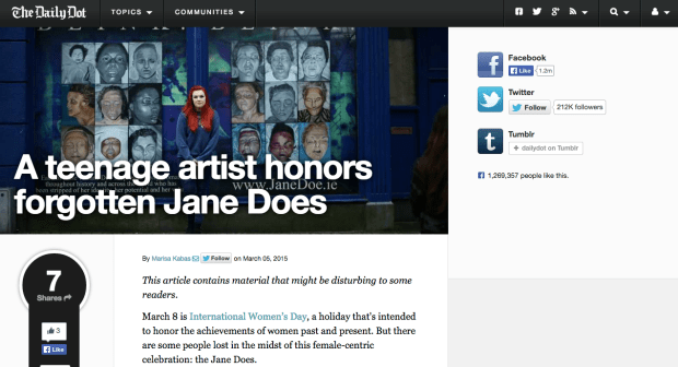 http://www.dailydot.com/lifestyle/jane-doe-art-project/